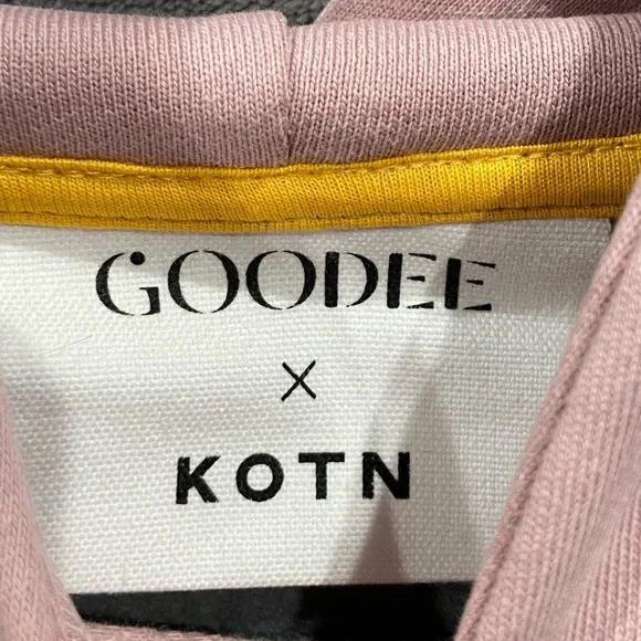 Goodee x Kotn The Goodee Hoodie Sweatshirt Pullover Dusty Rose Mens Size M NWT - Picture 2 of 11